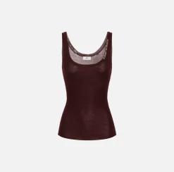 Elisabetta Franchi Top And T-Shirts|Turtleneck top in merino wool fabric with jacquard logo RougeNoir