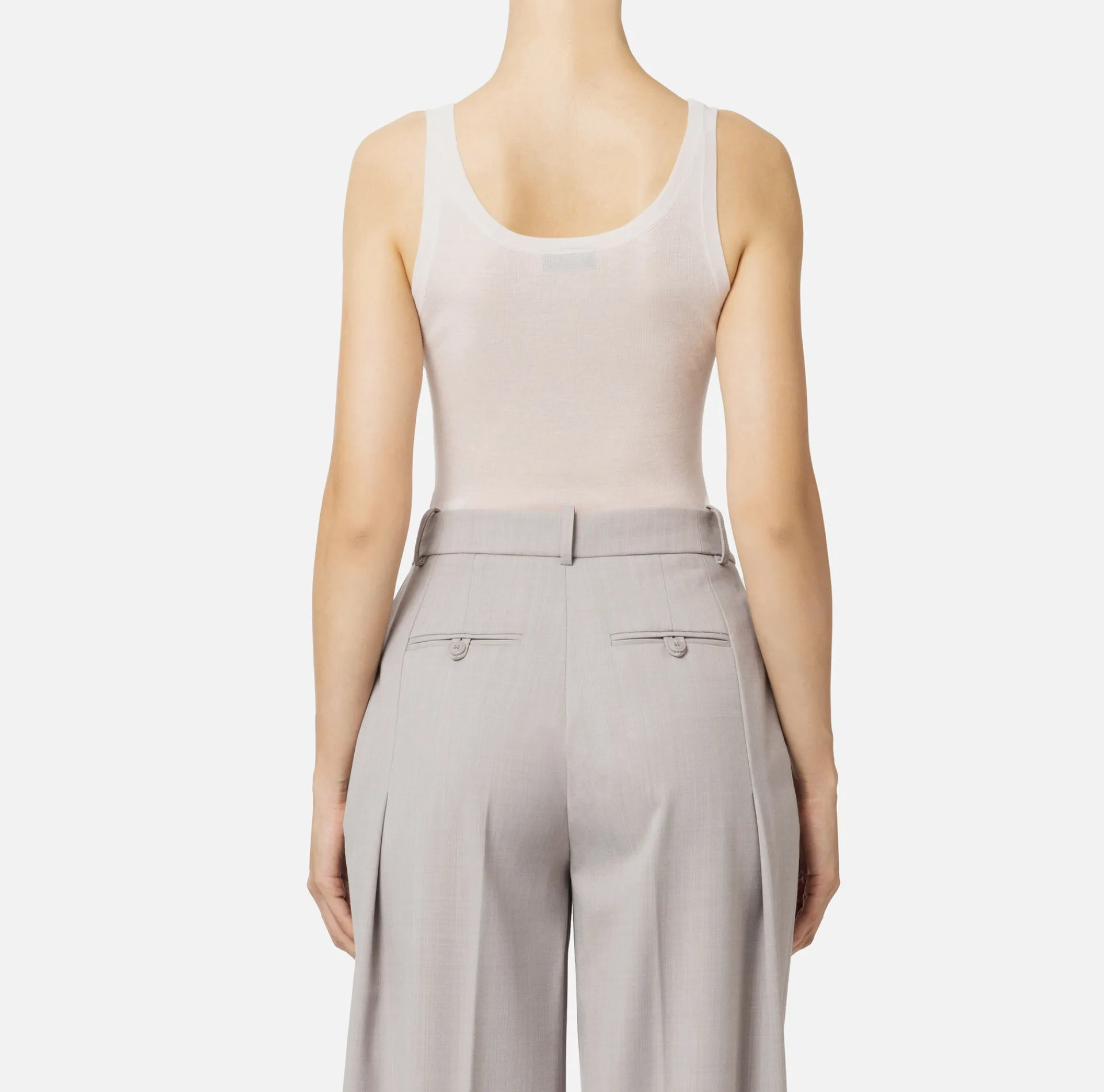 Elisabetta Franchi Top And T-Shirts|Turtleneck top in merino wool fabric with jacquard logo Latex