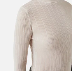 Elisabetta Franchi Knitwear And Sweatshirts|Turtleneck top in ribbed viscose fabric Latex