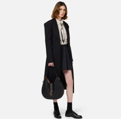 Elisabetta Franchi Coats And Jackets|Tuxedo-style coat in crêpe fabric