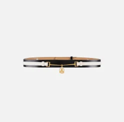 Elisabetta Franchi Belts|Two-colour belt with horsebit Butter/Black