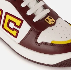 Elisabetta Franchi Sneakers & Flat Shoes|Two-colour logo leather sneakers RougeNoir/Ivory