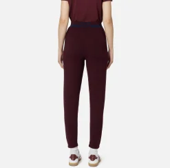 Elisabetta Franchi Trousers And Shorts|Viscose jogger trousers with logo bands Gold