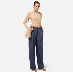 Elisabetta Franchi Top And T-Shirts|Wool and jersey turtleneck with logo