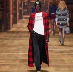 Elisabetta Franchi Coats And Jackets|Wool blend double-breasted coat with patch RedPassion/Black