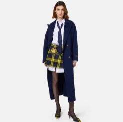 Elisabetta Franchi Coats And Jackets|Wool oversized coat Navy