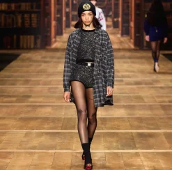 Elisabetta Franchi Trousers And Shorts|Wool shorts with sequin thread Black/Silver