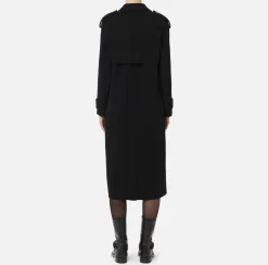 Elisabetta Franchi Coats And Jackets|Wool trench coat Black