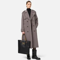 Elisabetta Franchi Coats And Jackets|Wool trench coat