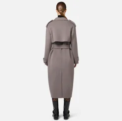 Elisabetta Franchi Coats And Jackets|Wool trench coat