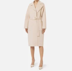 Elisabetta Franchi Coats And Jackets|Wool wrap coat Latex