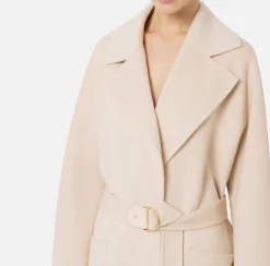 Elisabetta Franchi Coats And Jackets|Wool wrap coat Latex
